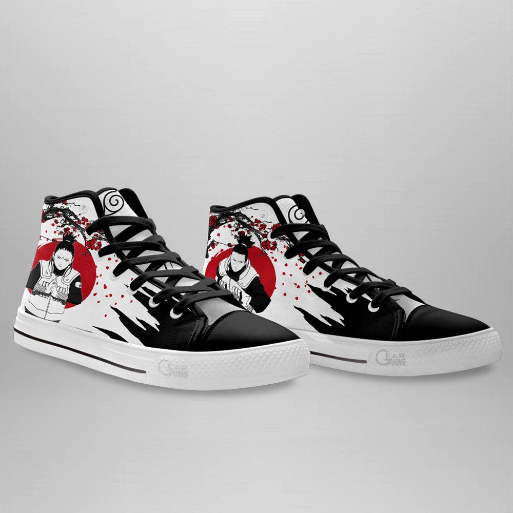 Shikamaru Nara High Top Shoes Custom NRT Anime Sneakers Japan Style