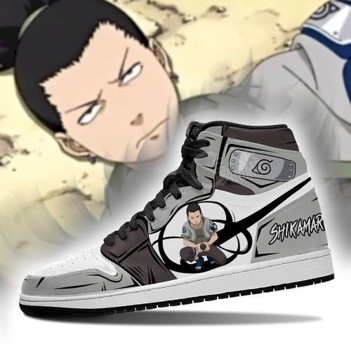 Shikamaru Naruto Anime 1 High Top Air Jordan Sneaker, Air Jordan Hightop