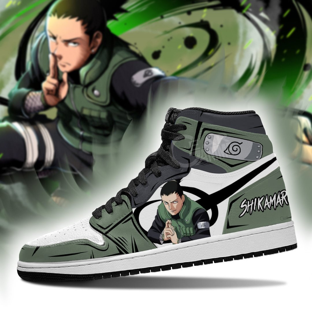 Shikamaru Shoes Uniform Costume Anime JD1s Sneakers, Air Jordan Hightop