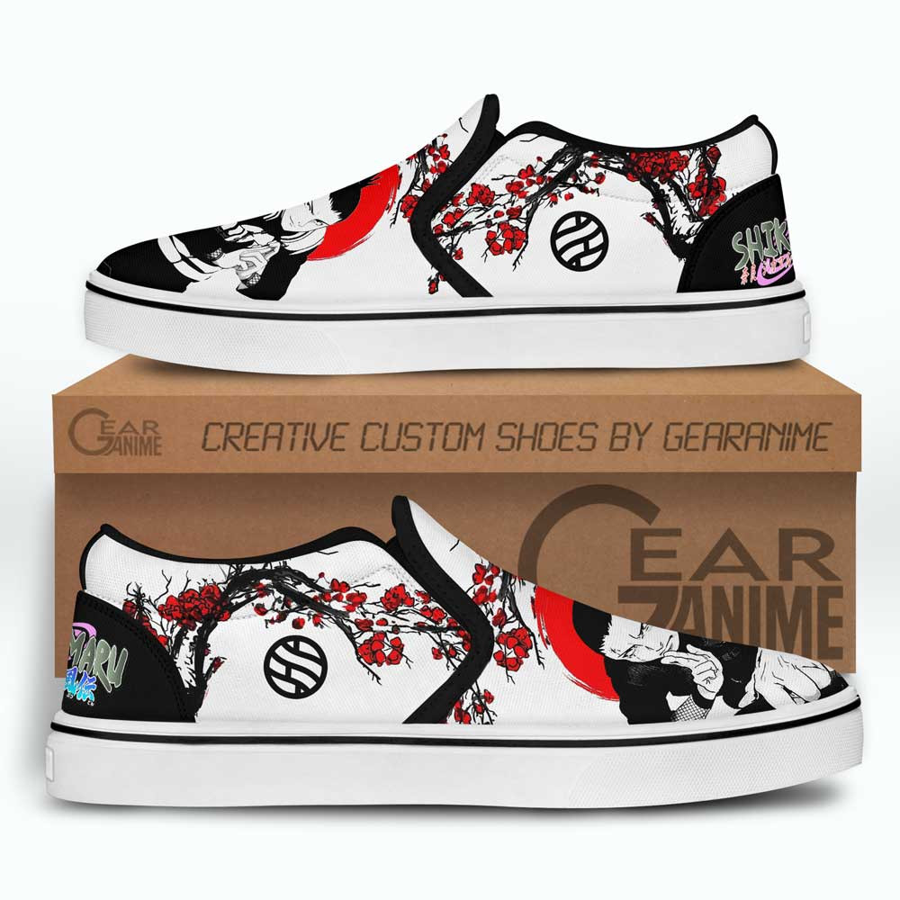 Shikamaru Slip-On Shoes Canvas Custom Japan Blossom Anime Shoes