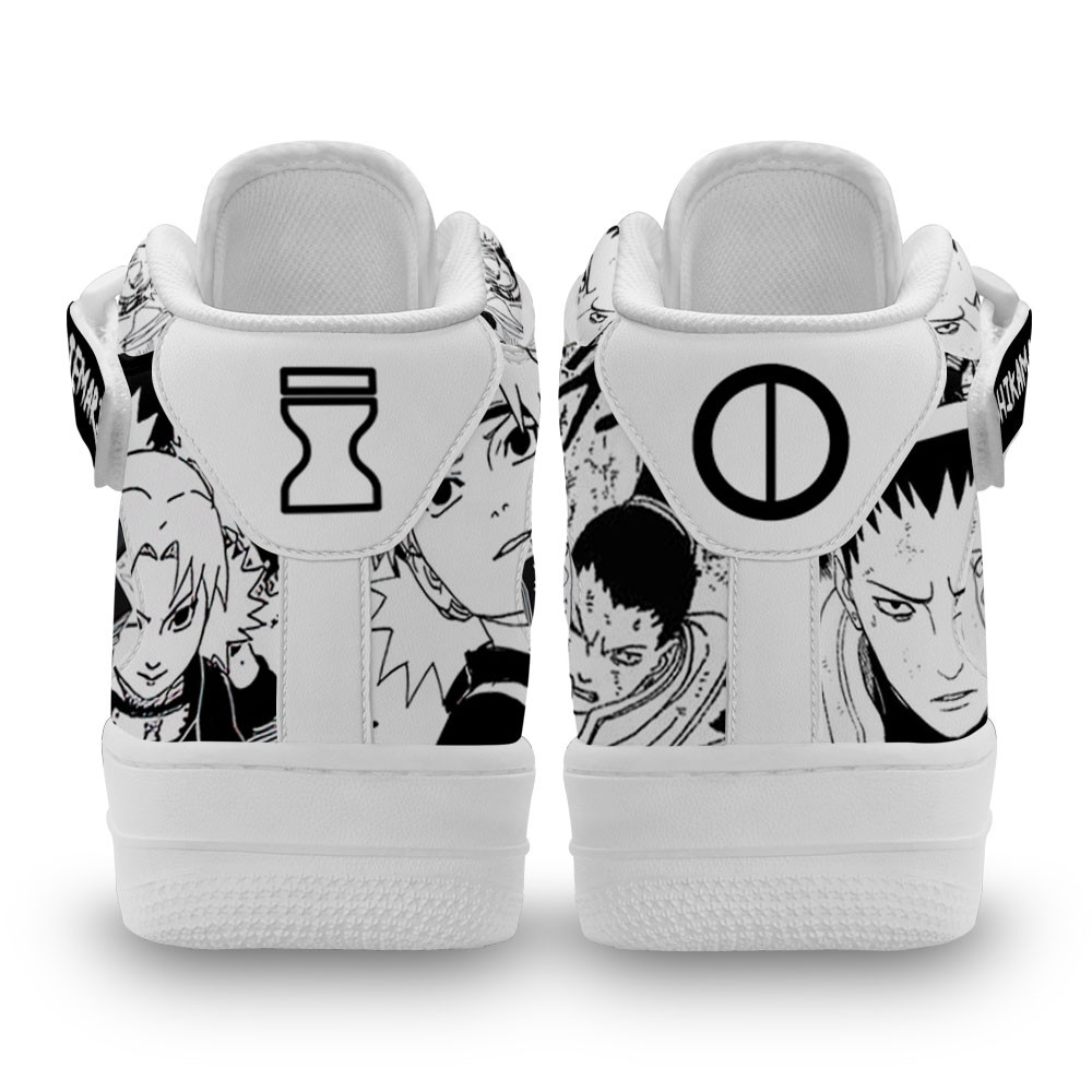 Shikimaru and Temari Sneakers Air Mid Custom Anime Shoes Mix Manga