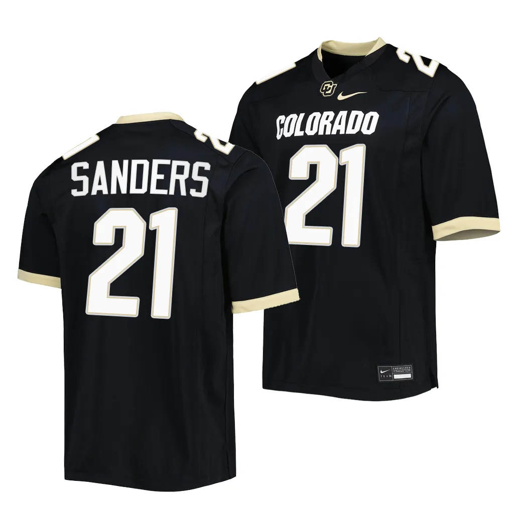 Shilo Sanders Colorado Buffaloes Untouchable #21 Jersey Men's Black Uniform