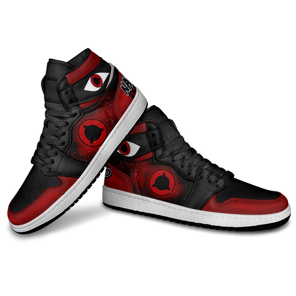 Shin Uchiha Mangekyo Sharingan JD1s Sneakers Naruto Anime Dojutsu Shoes, Air Jordan Hightop