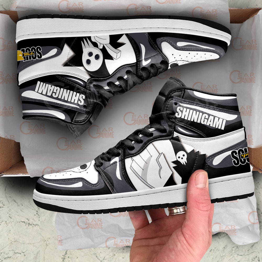 Shinigami JD1s Sneakers Soul Eater Anime Shoes, Air Jordan Hightop