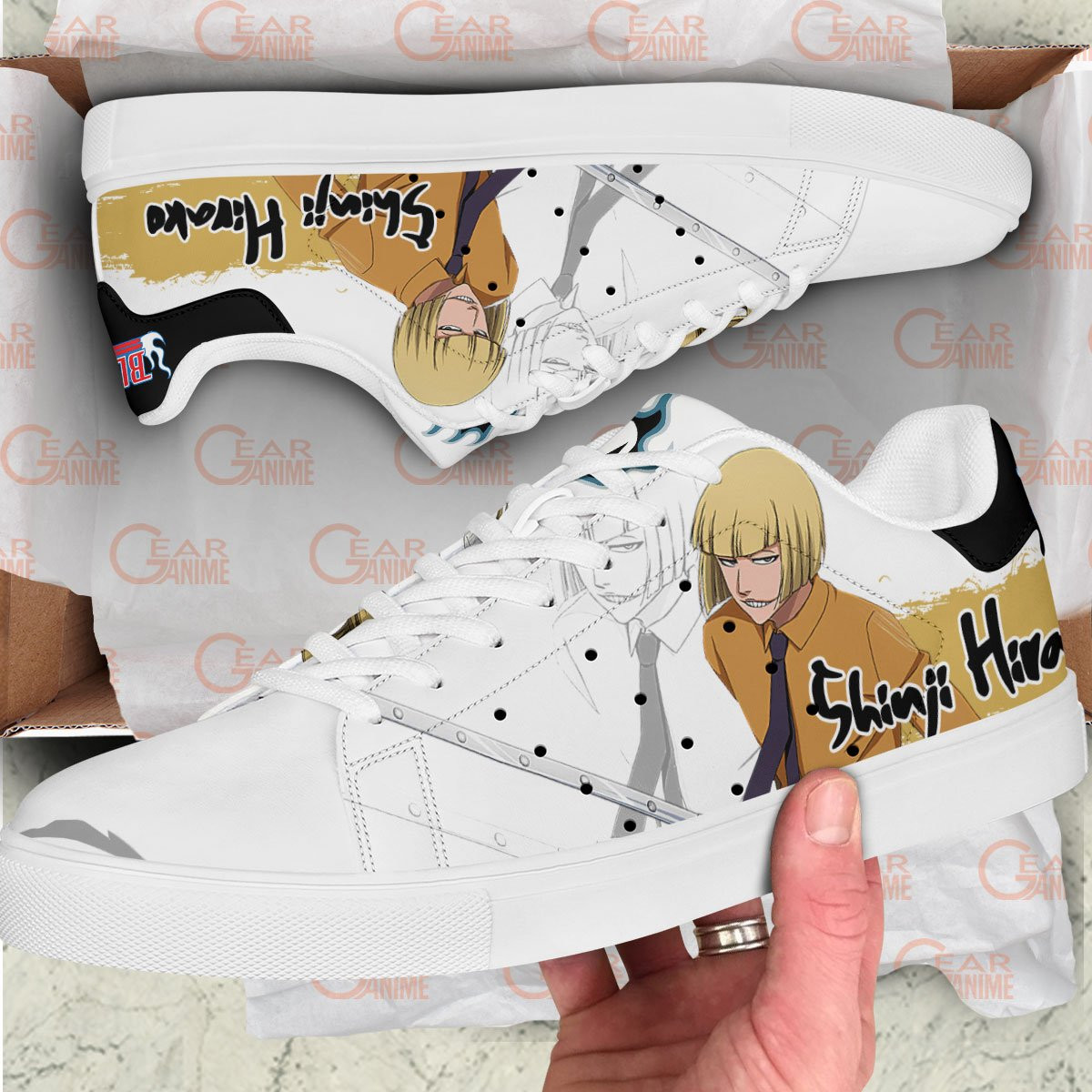Shinji Hirako Skate Sneakers Custom Anime Bleach Shoes