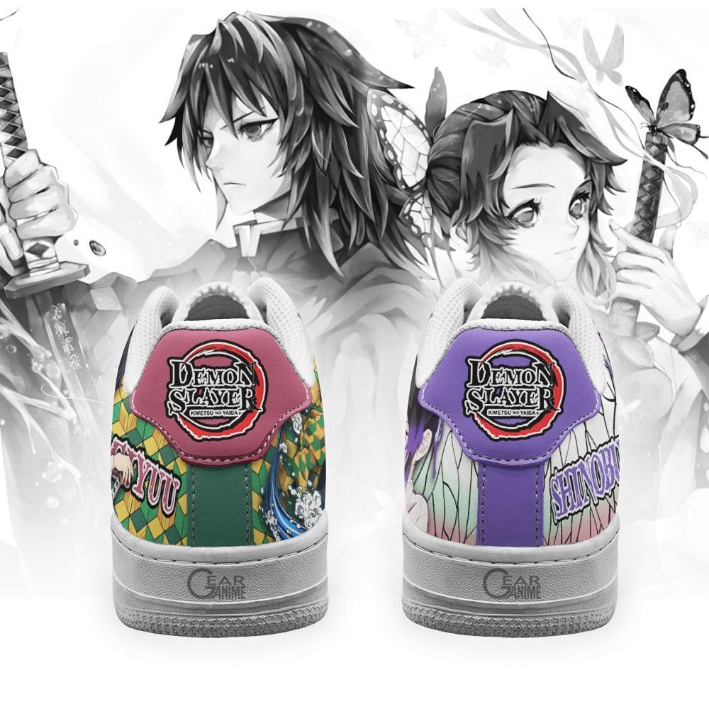 Shinobu and Giyuu Air Sneakers Custom Anime Demon Slayer Shoes