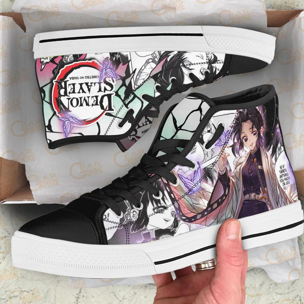 Shinobu High Top Shoes Custom Anime Demon Slayer Sneakers