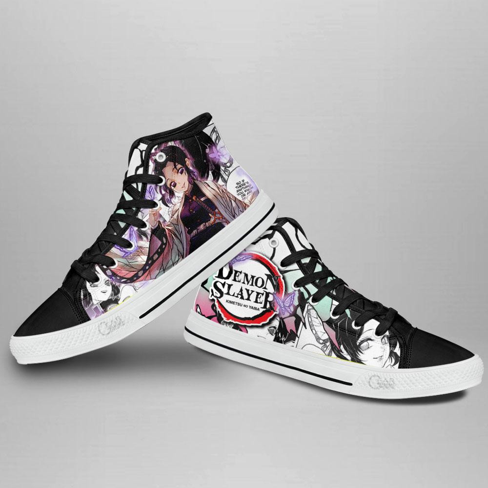 Shinobu High Top Shoes Custom Anime Demon Slayer Sneakers