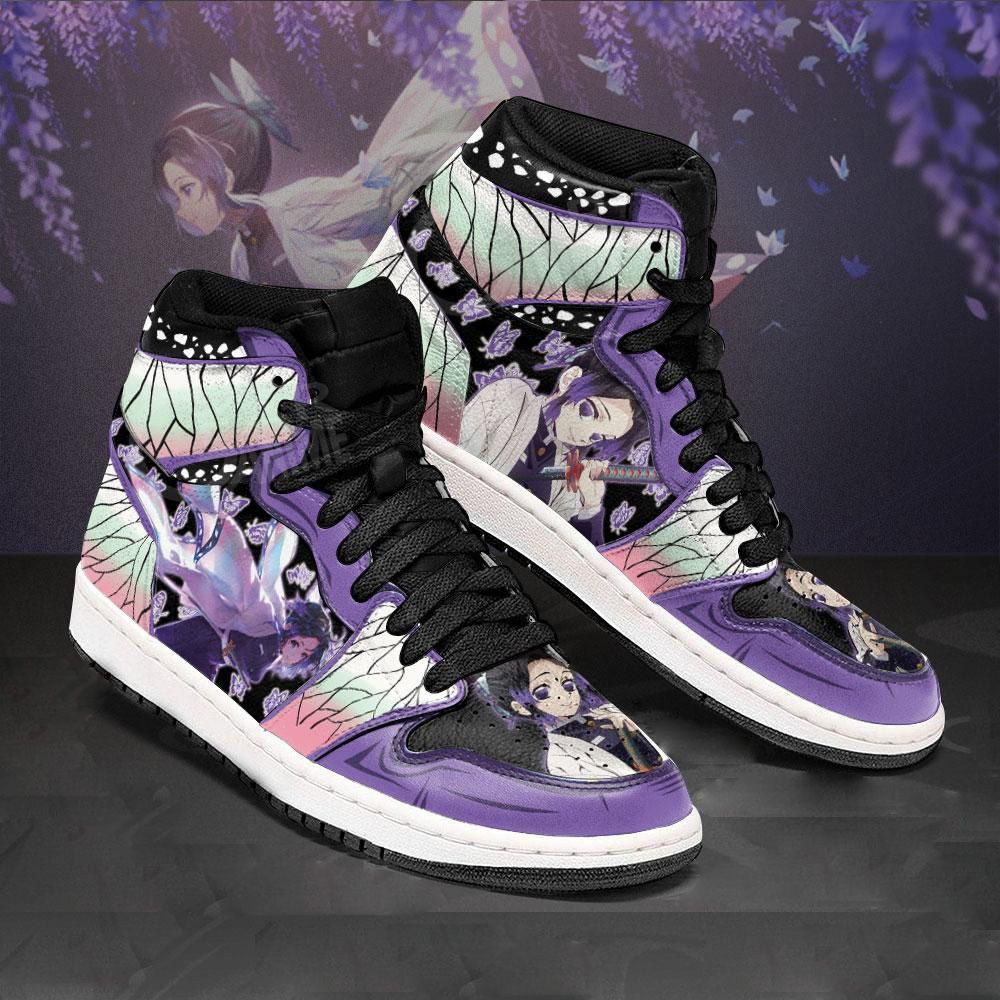Shinobu Kocho Demon Slayer Anime 1 High Top Air Jordan Sneaker, Air Jordan Hightop