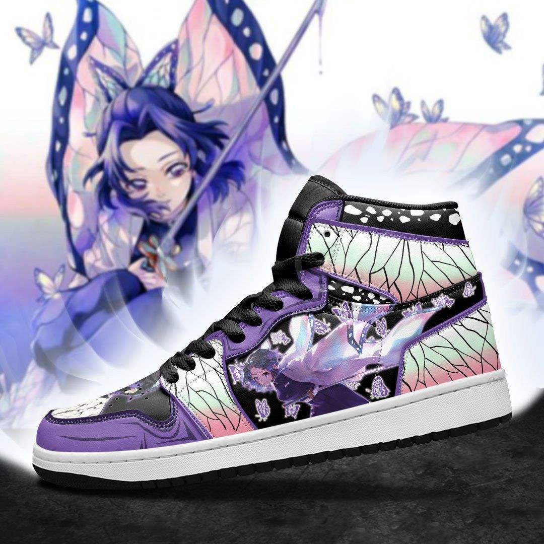 Shinobu Kocho Demon Slayer Anime 1 High Top Air Jordan Sneaker, Air Jordan Hightop