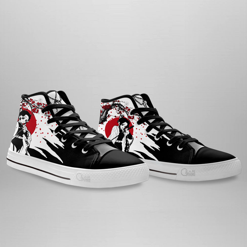 Shinobu Kocho High Top Shoes Custom Demon Slayer Sneakers Japan Style