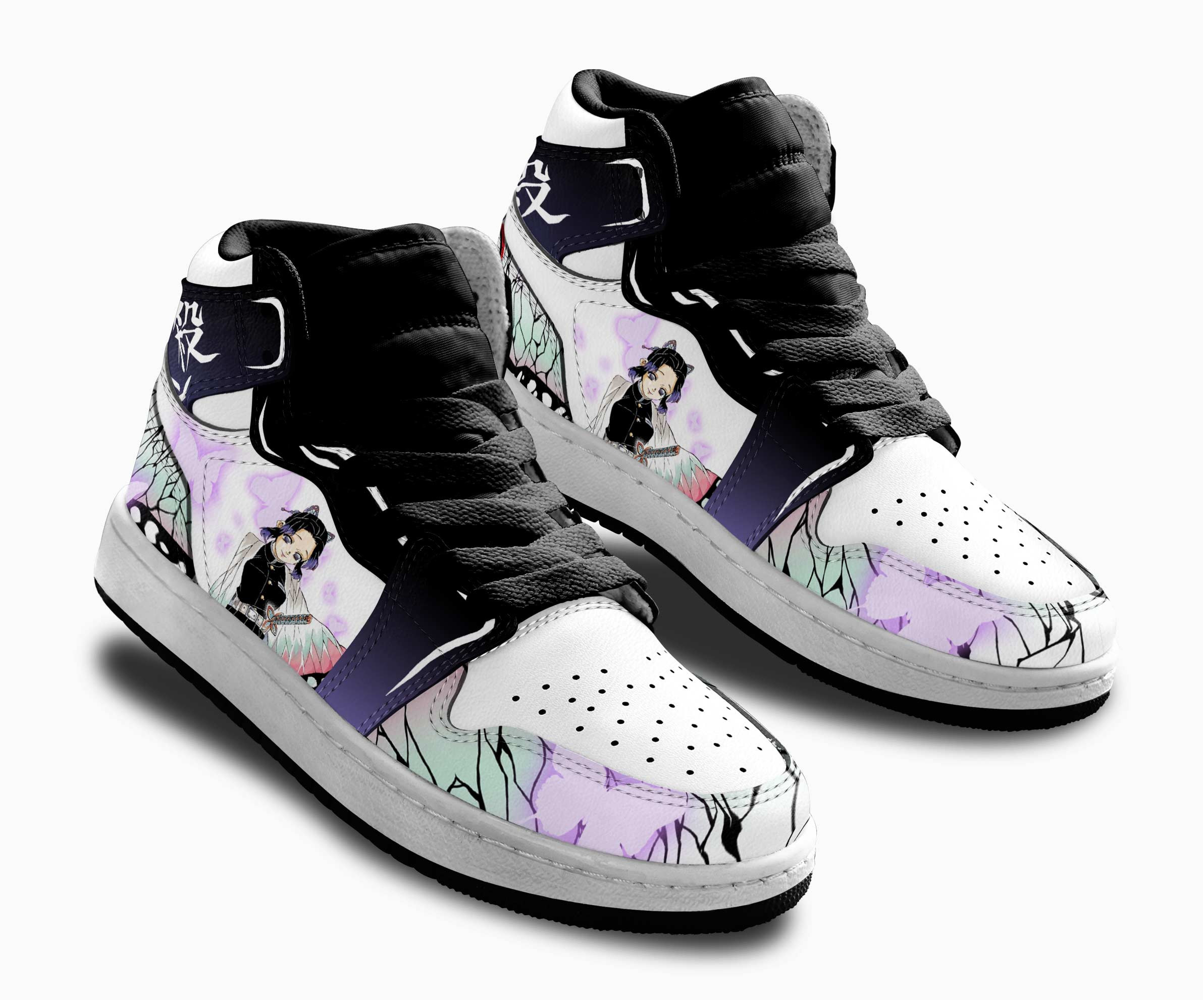 Shinobu Kocho Kids Sneakers Custom Anime Demon Slayer Shoes For Kids