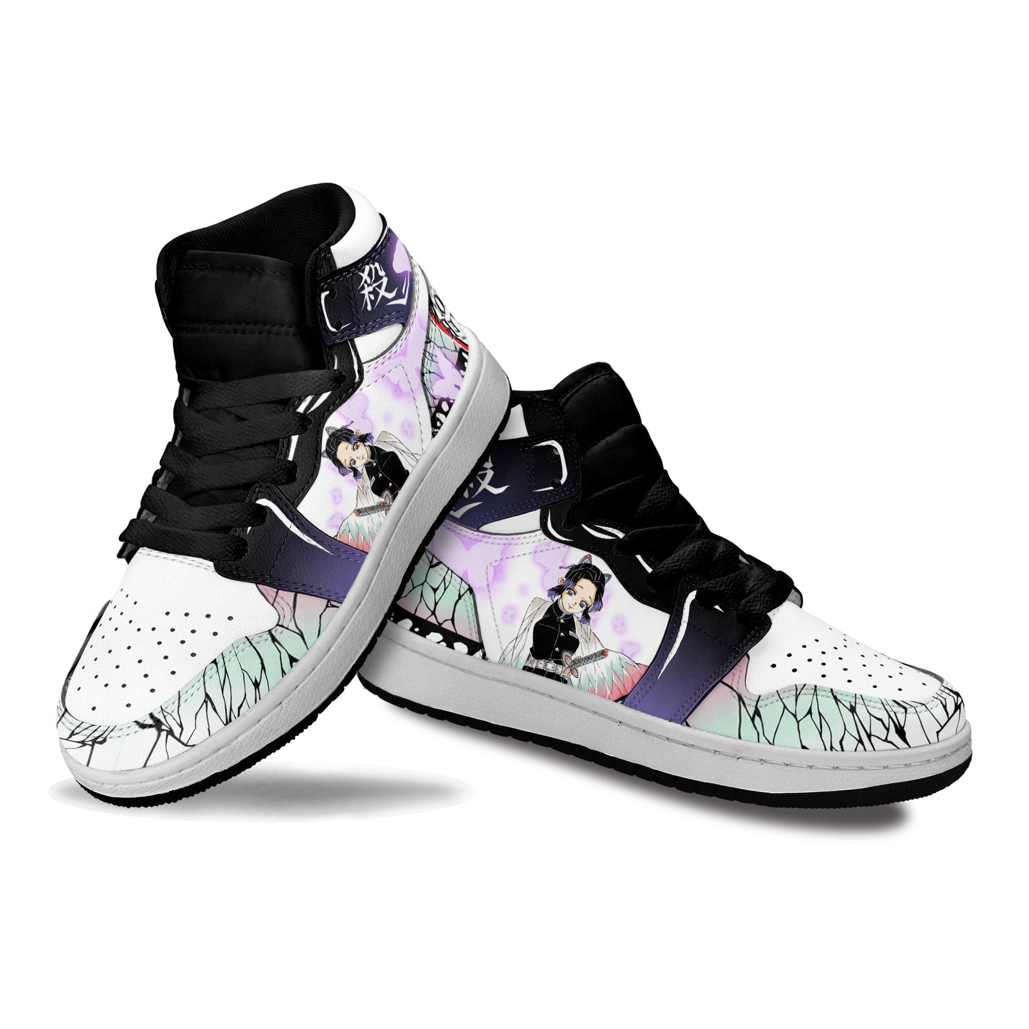 Shinobu Kocho Kids Sneakers Custom Anime Demon Slayer Shoes For Kids