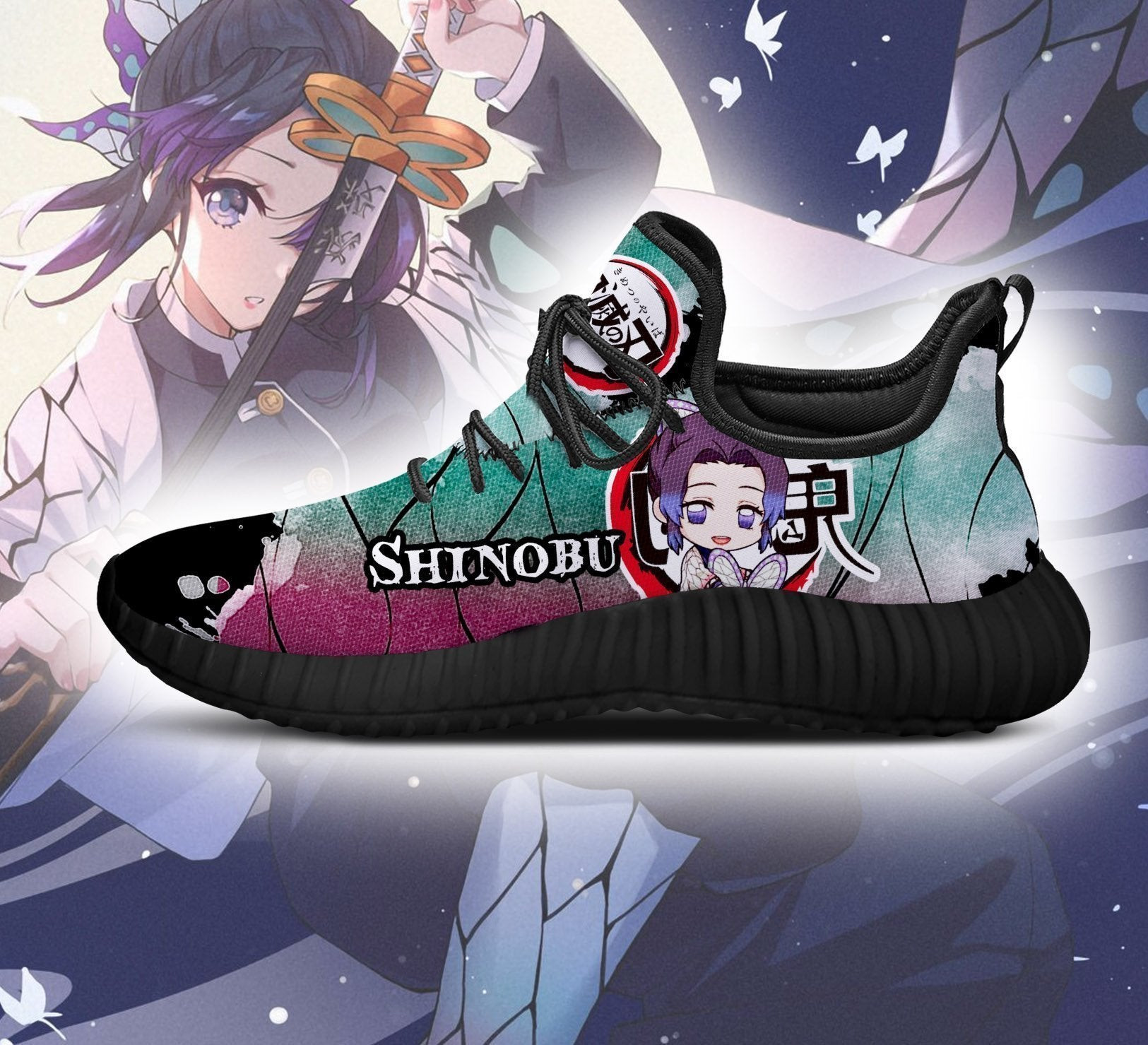 Shinobu Kocho Reze Shoes Demon Slayer Anime Sneakers Fan Gift Idea