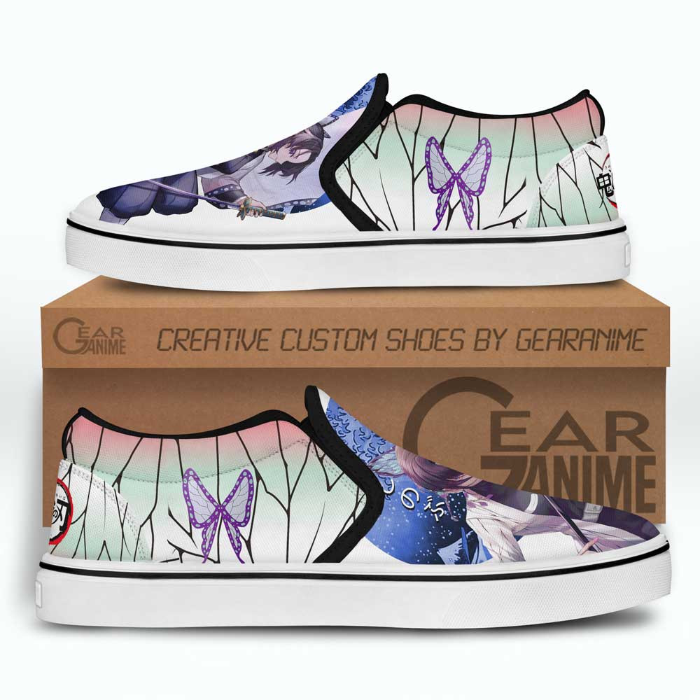 Shinobu Kocho Slip-On Shoes Canvas Custom Anime Demon Slayer Shoes