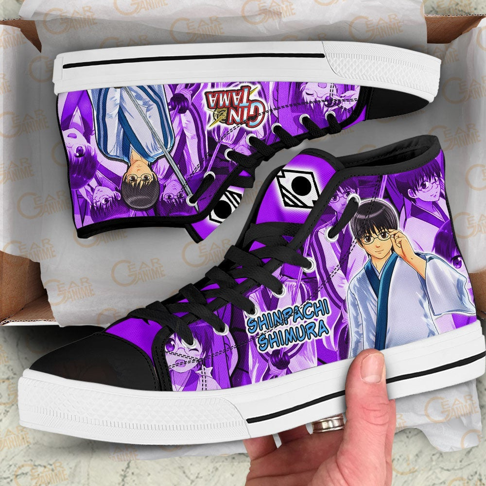 Shinpachi Shimura High Top Shoes Custom Gintama Anime Sneakers