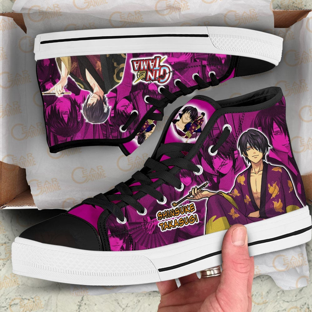 Shinsuke Takasugi High Top Shoes Custom Gintama Anime Sneakers