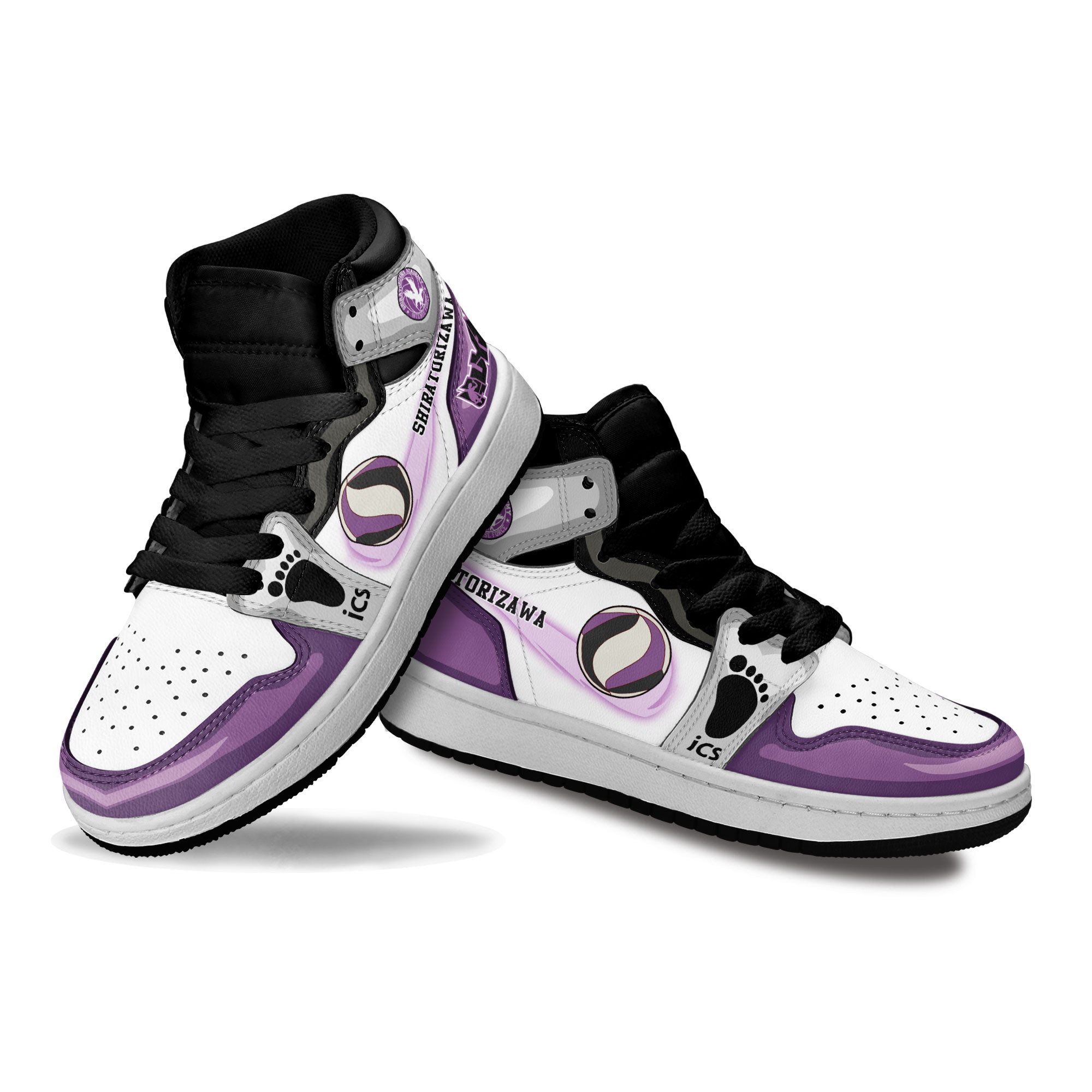 Shiratorizawa Kids Sneakers Custom Haikyuu Anime Shoes For Kids