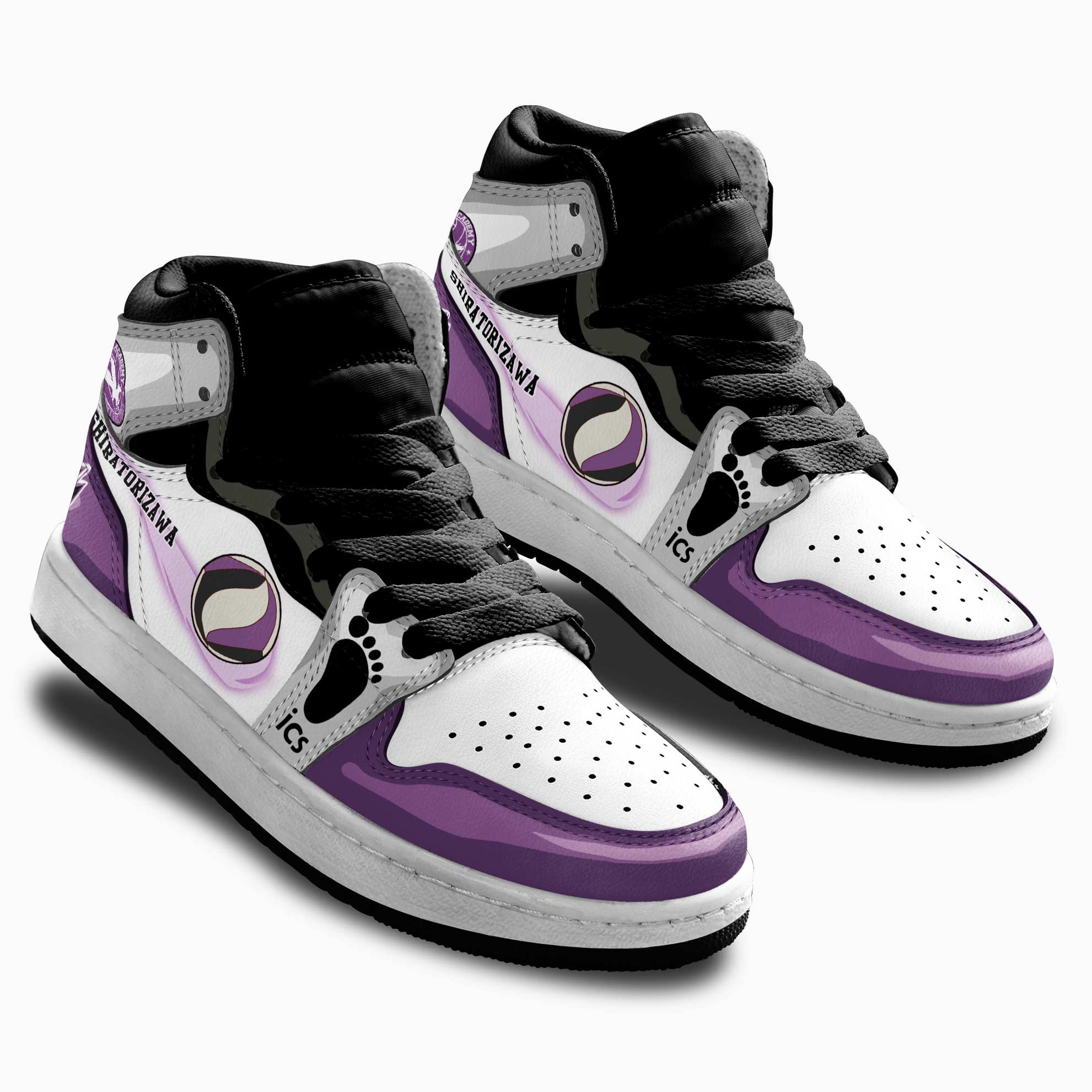 Shiratorizawa Kids Sneakers Custom Haikyuu Anime Shoes For Kids