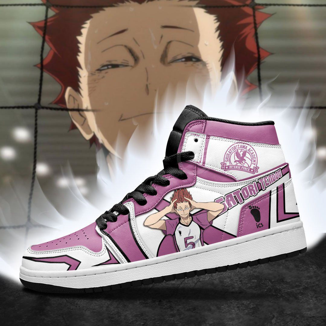 Shiratorizawa Satori Tendou Haikyuu Anime 1 High Top Air Jordan Sneaker, Air Jordan Hightop