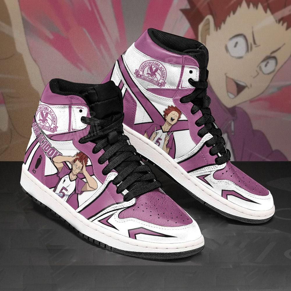 Shiratorizawa Satori Tendou Haikyuu Anime 1 High Top Air Jordan Sneaker, Air Jordan Hightop