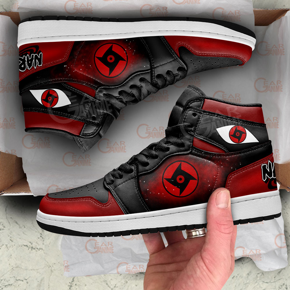 Shisui Mangekyo Sharingan JD1s Sneakers Naruto Anime Dojutsu Shoes, Air Jordan Hightop