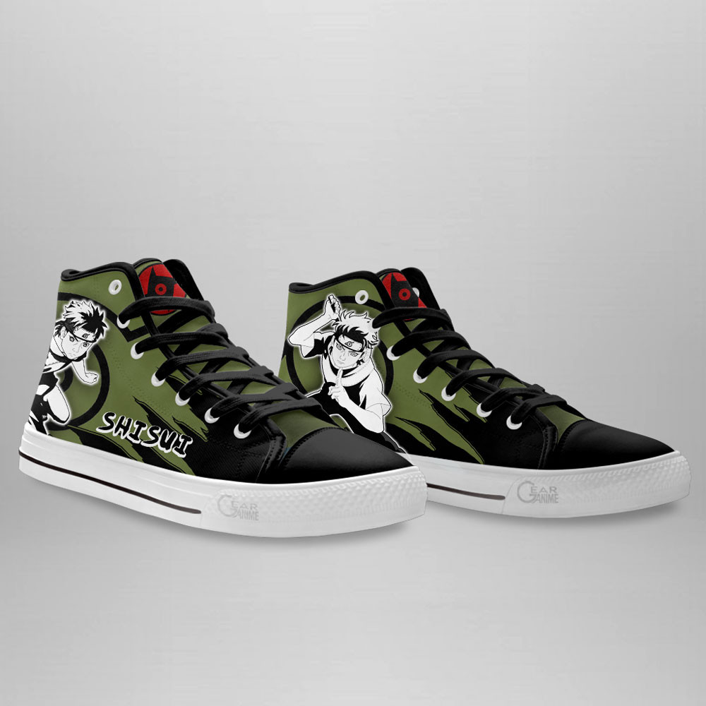 Shisui Uchiha High Top Shoes Anime Sneakers Manga Style