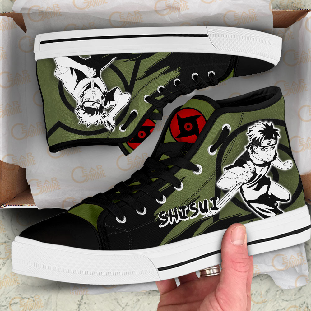 Shisui Uchiha High Top Shoes Anime Sneakers Manga Style