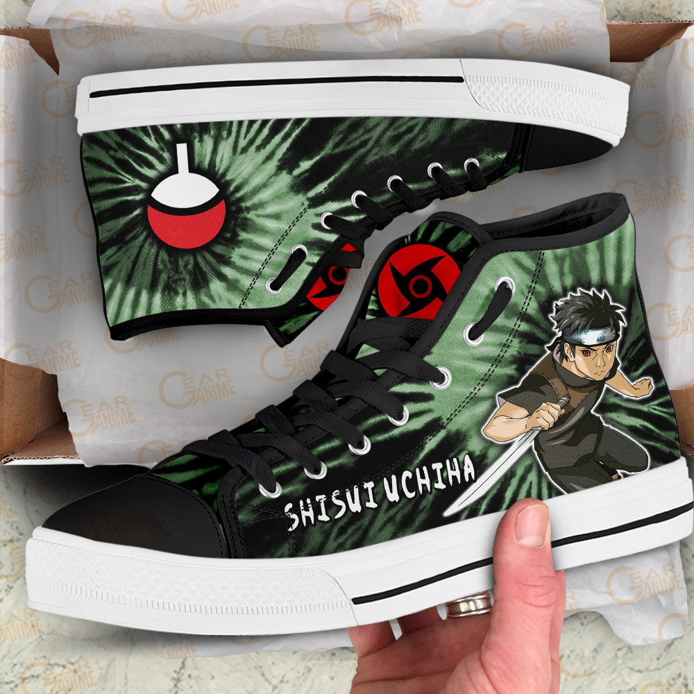 Shisui Uchiha High Top Shoes Custom Anime Sneakers Tie Dye Style