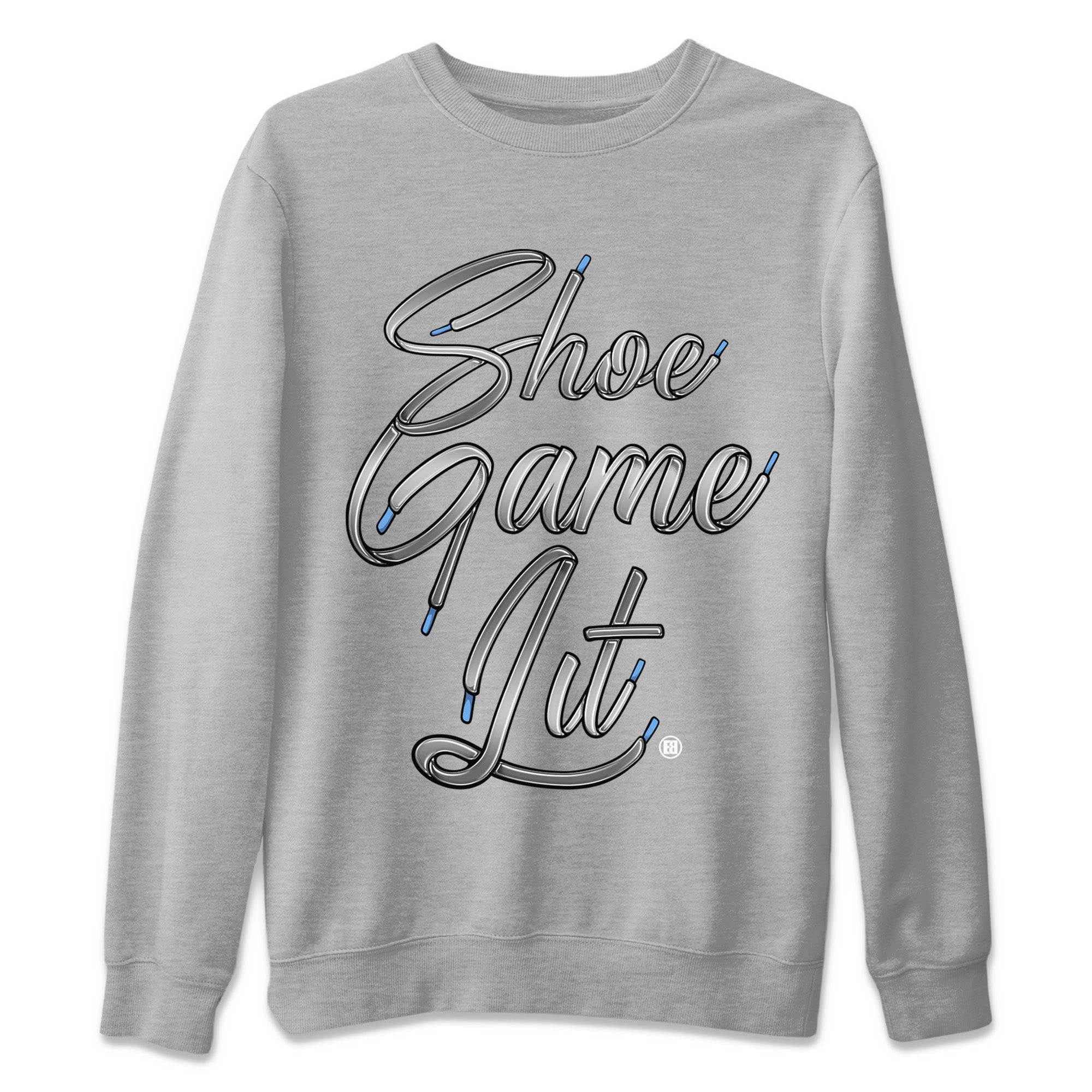 Shoe Game Lit Shoe Lace Unisex Sweater – Air Jordan 11 White Cement, Sneakers Matching Sweater