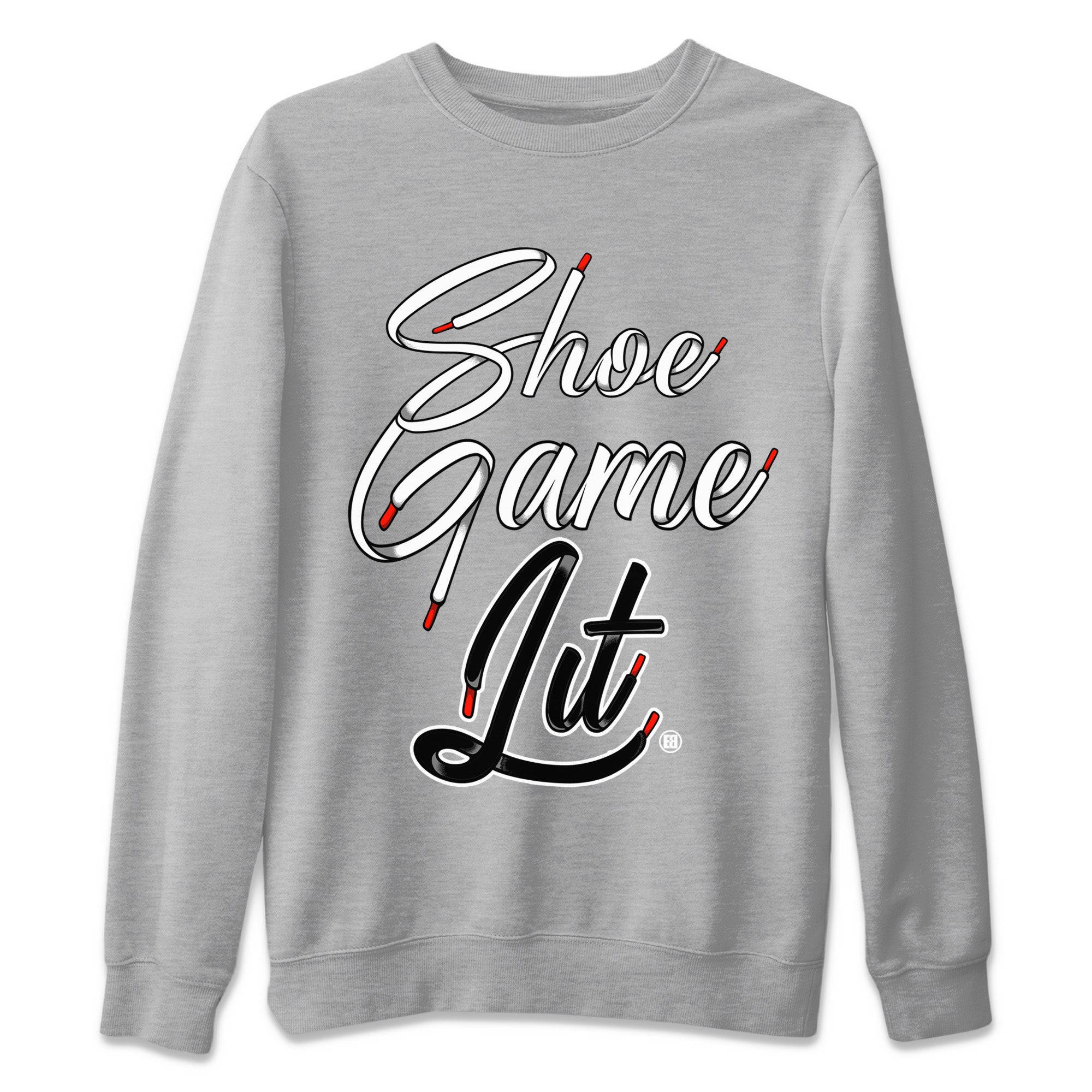 Shoe Game Lit Shoe Lace Unisex Sweater – Air Jordan 13 Black Flint, Sneakers Matching Sweater