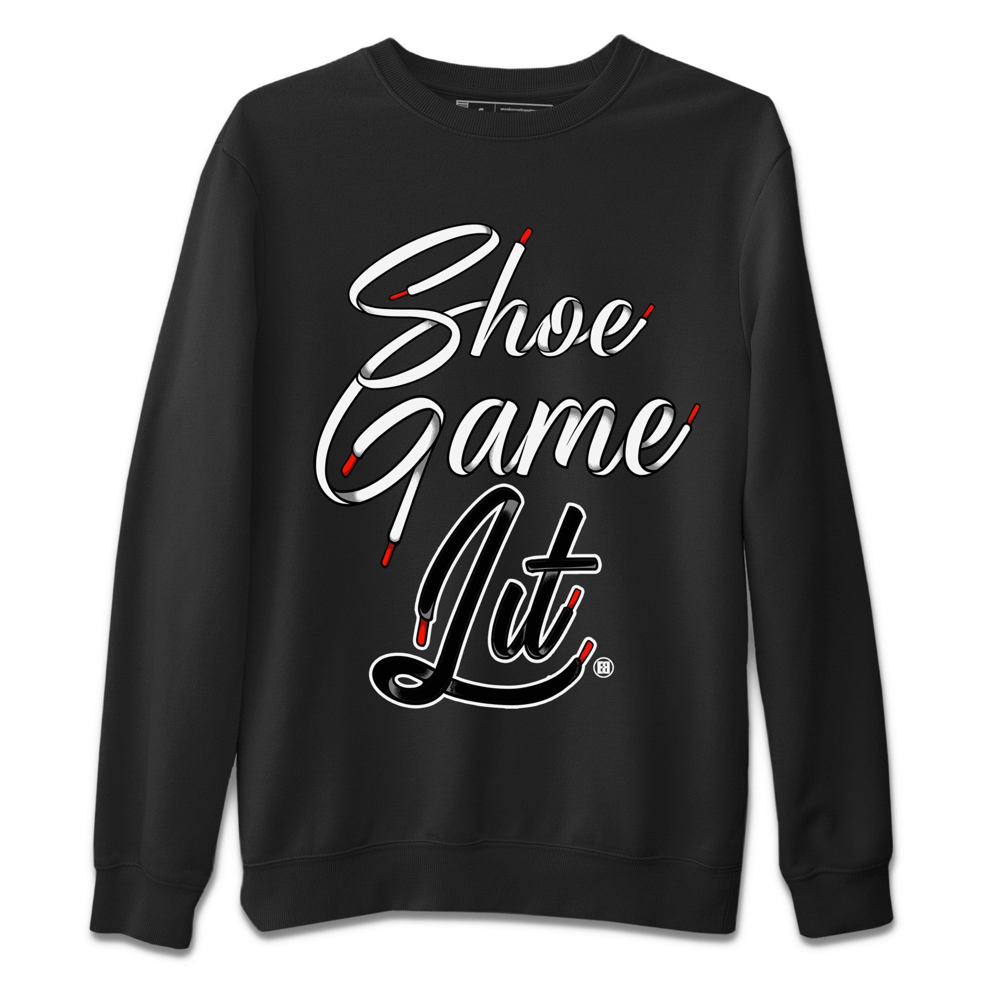 Shoe Game Lit Shoe Lace Unisex Sweater – Air Jordan 13 Black Flint, Sneakers Matching Sweater