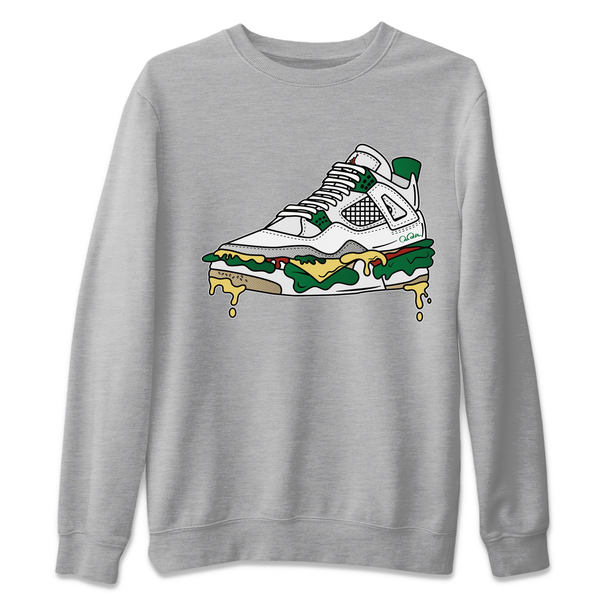 Shoe Sandwich Unisex Sweater – Air Jordan 4 Pine Green, Sneakers Matching Sweater