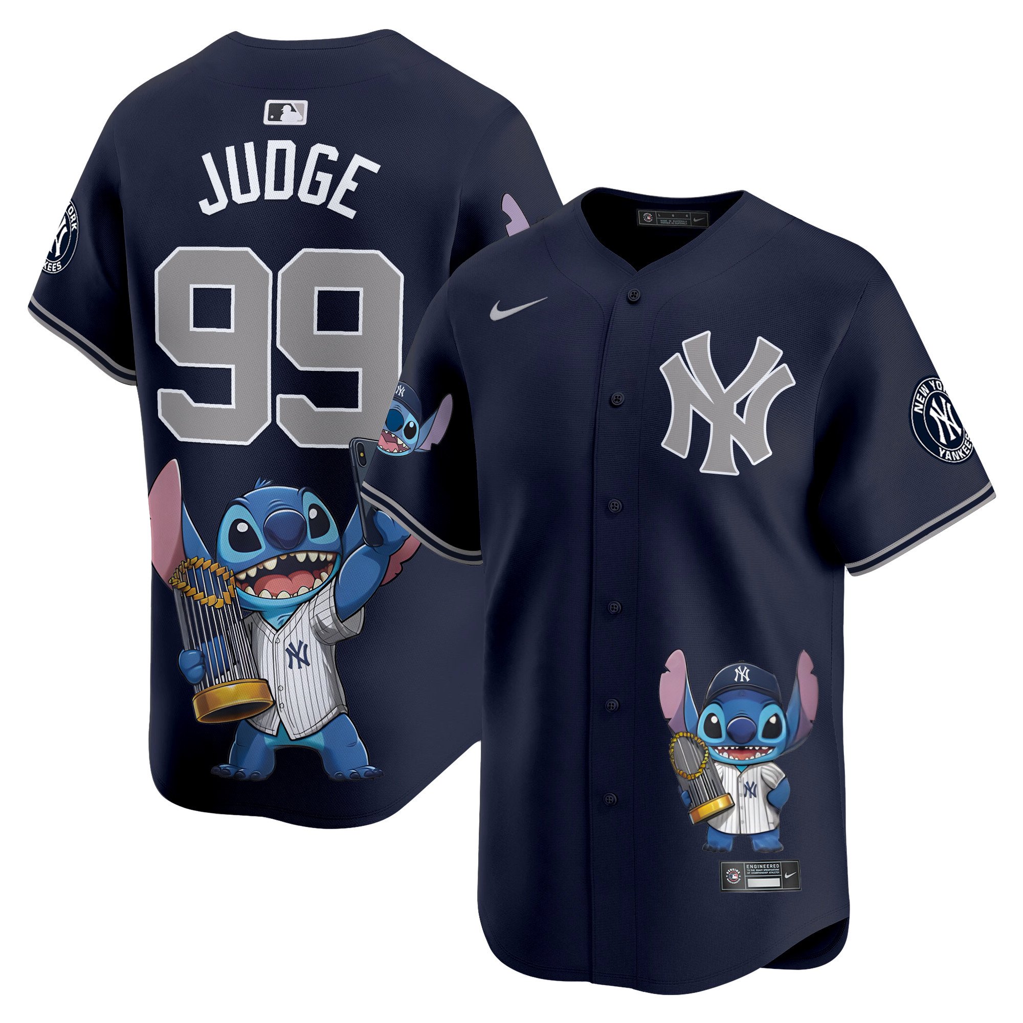 Aaron JudgeUnisex Yankee Lilo And Stitch Vapor Premier Limited Alternate Houston Astros Jersey - Printed