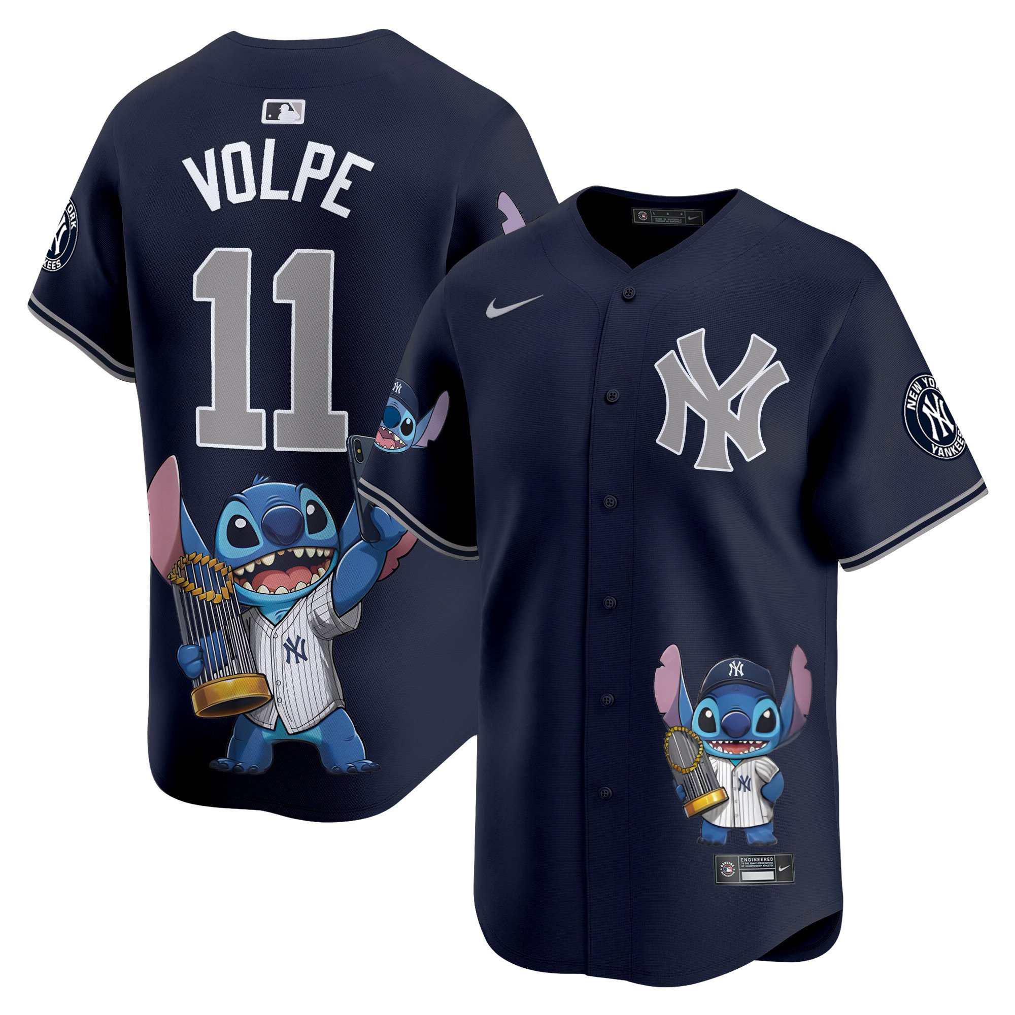 Anthony VolpeUnisex Yankee Lilo And Stitch Vapor Premier Limited Alternate Houston Astros Jersey - Printed