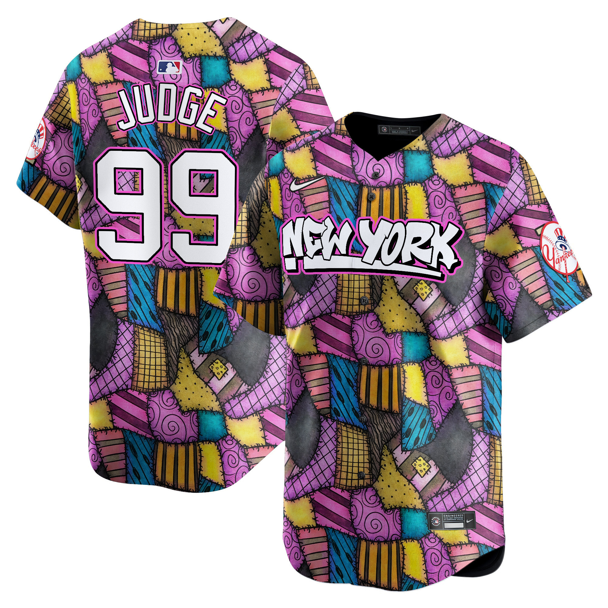 Men Aaron Judge New York Yankees Patchwork Scraps Style Vapor Premier Limited Jersey - Printed
