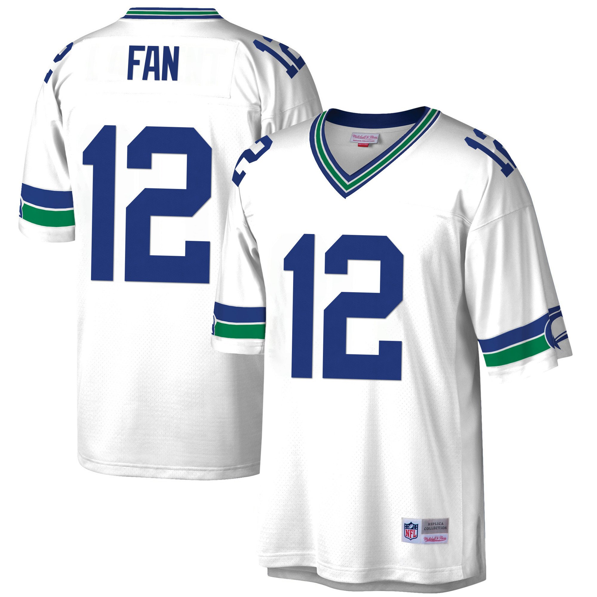 Men's 12th Fan Seattle Seahawks Big & Tall 1985 Retired White Jersey V2 - All Stitched