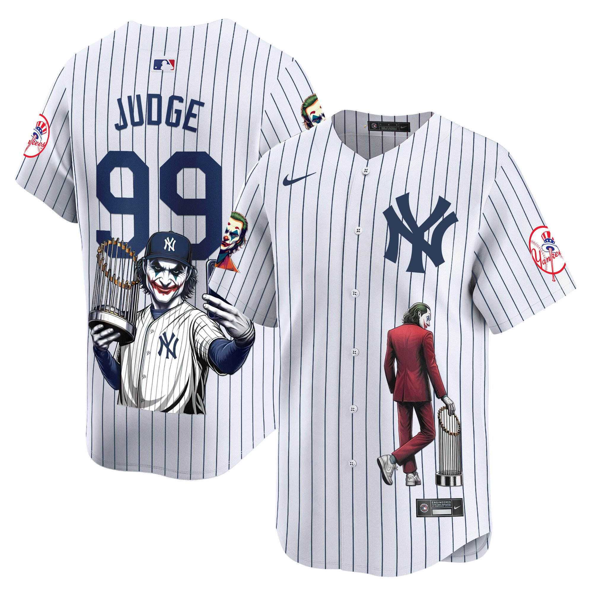 Men's Aaron Judge New York Yankees Joker Vapor Premier Limited White Jersey - Printed