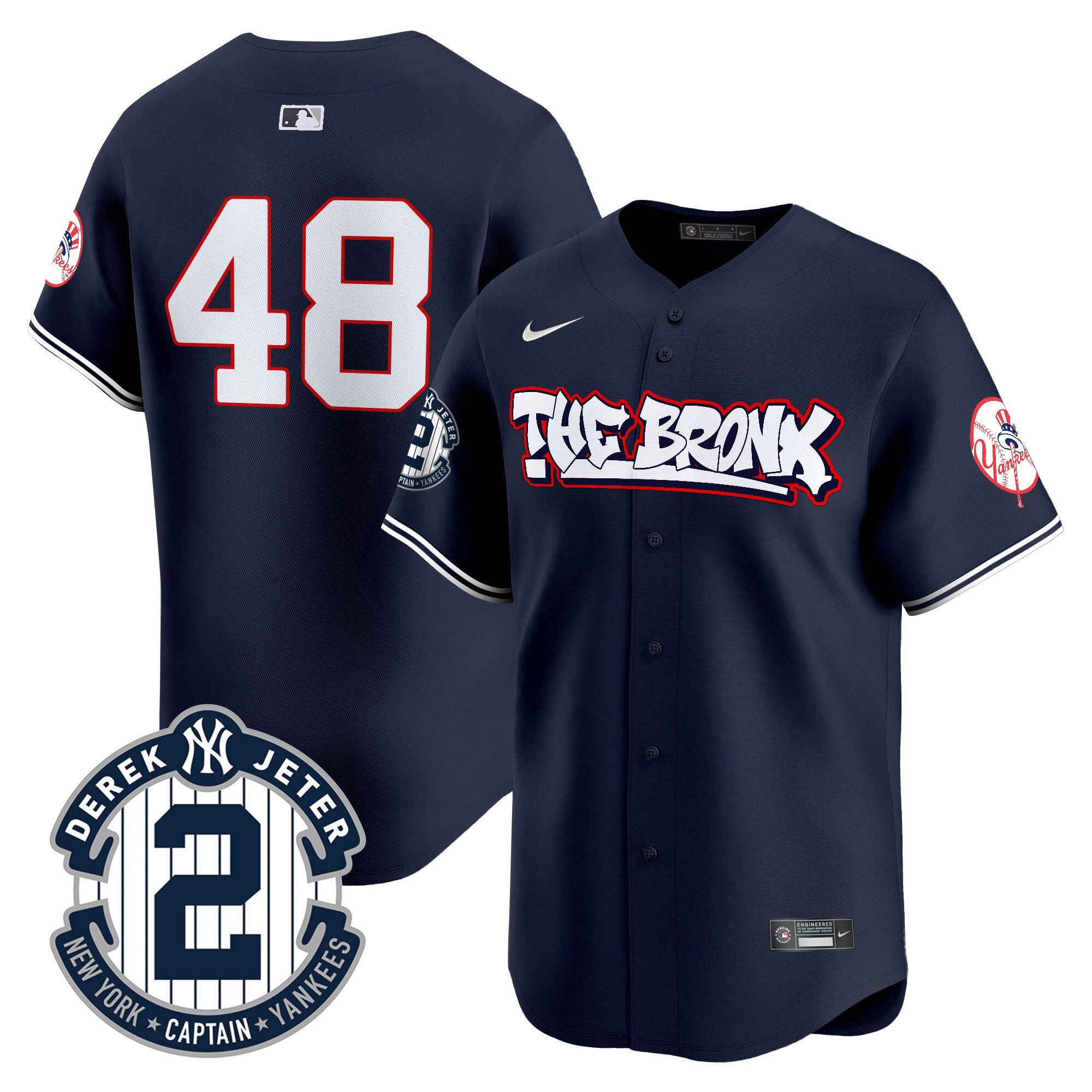 Men's Anthony Rizzo New York Yankees The Bronx Graffiti Vapor Premier Limited Navy Jersey V8 - All Stitched
