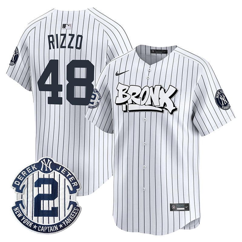 Men's Anthony Rizzo New York Yankees The Bronx Graffiti Vapor Premier Limited Pinstripe Jersey V3 - All Stitched
