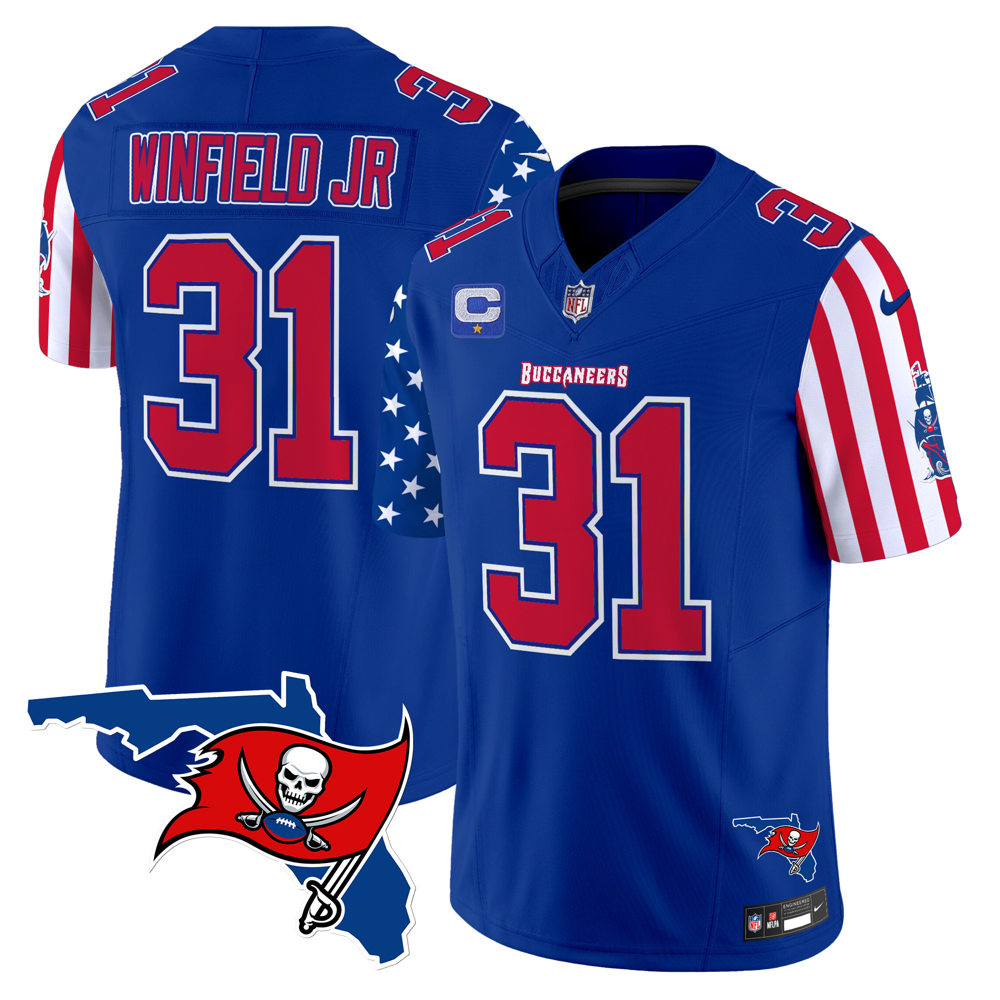 Men's Antoine Winfield Jr. Tampa Bay Buccaneers American Style Vapor Limited Royal Jersey - All Stitched