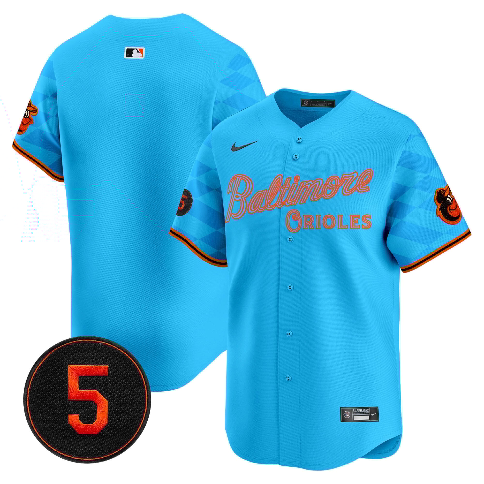 Men's Baltimore Orioles City Light Vapor Premier Limited Light blue Jersey - All Stitched