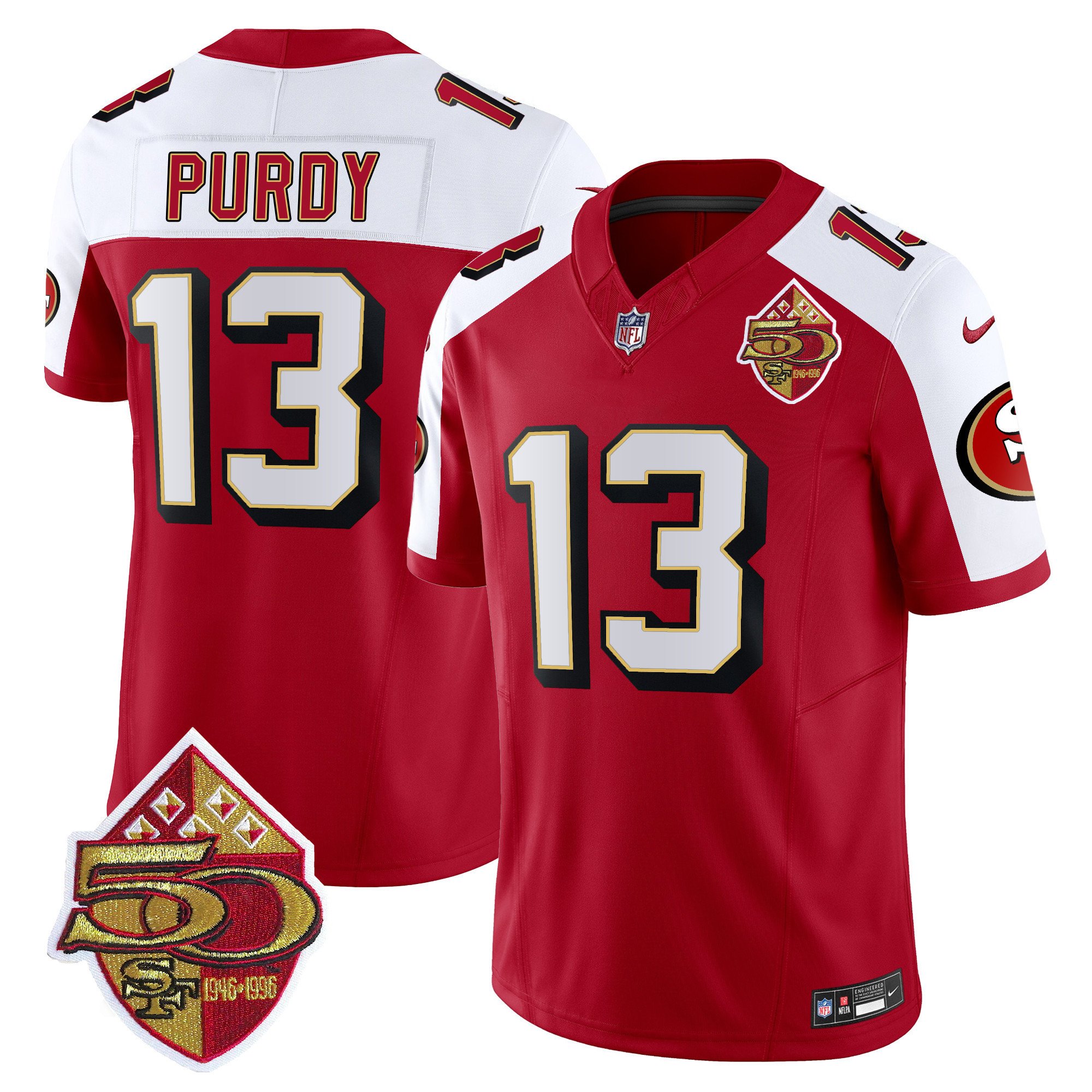 Men's Brock Purdy San Francisco 49ers 1996 Throwback Vapor Limited Alternate Jersey - All Stitched