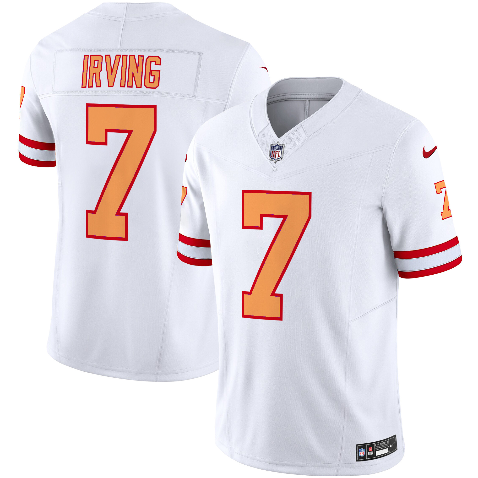 Men's Bucky Irving Tampa Bay Buccaneers Throwback Vapor Limited White Jersey V2 - All Stitched