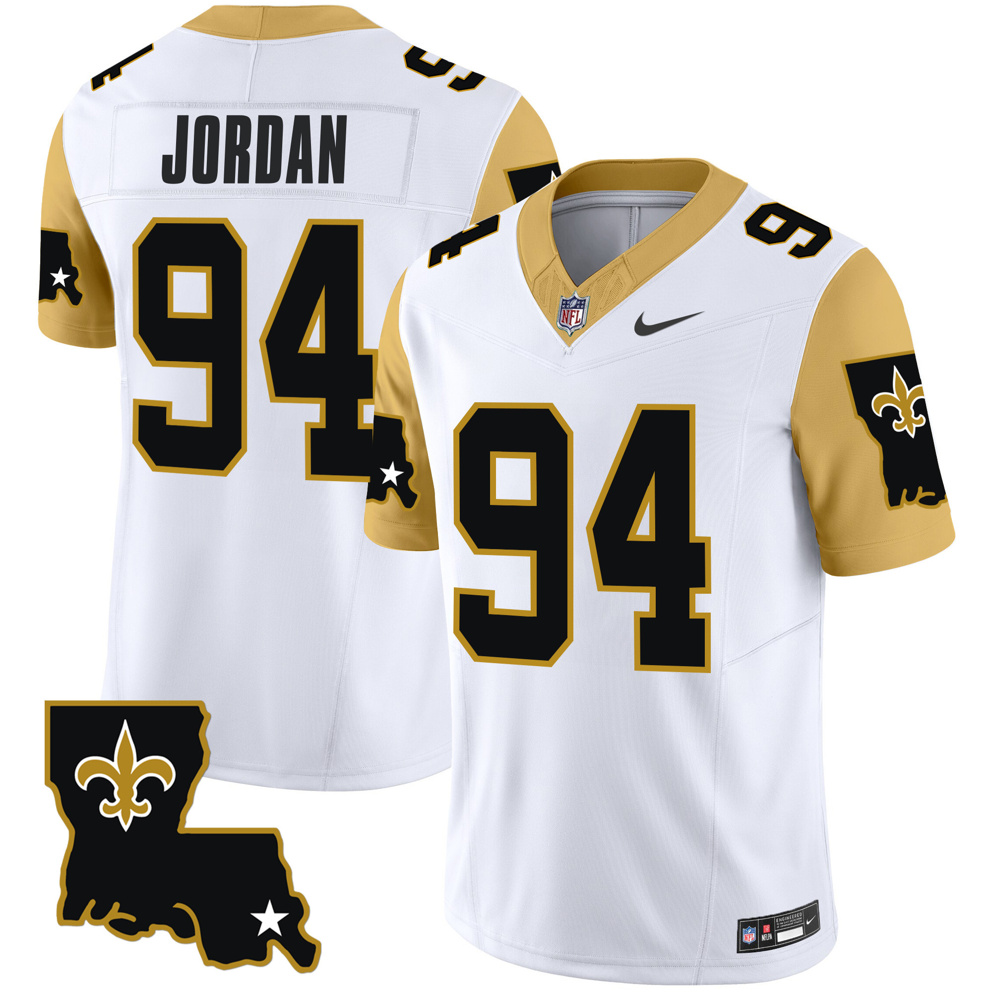 Men's Cameron Jordan New Orleans Saints 1987 Legacy Vapor Limited White Jersey V2 - All Stitched