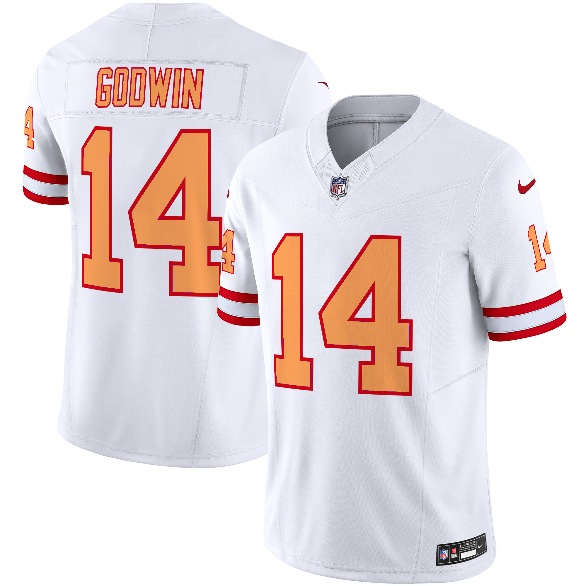 Men's Chris Godwin Tampa Bay Buccaneers Throwback Vapor Limited White Jersey V2 - All Stitched