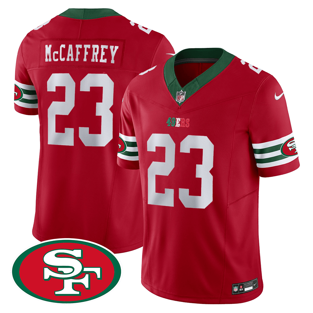 Men's Christian McCaffrey San Francisco 49ers Mexico Red Jersey - All Stitched