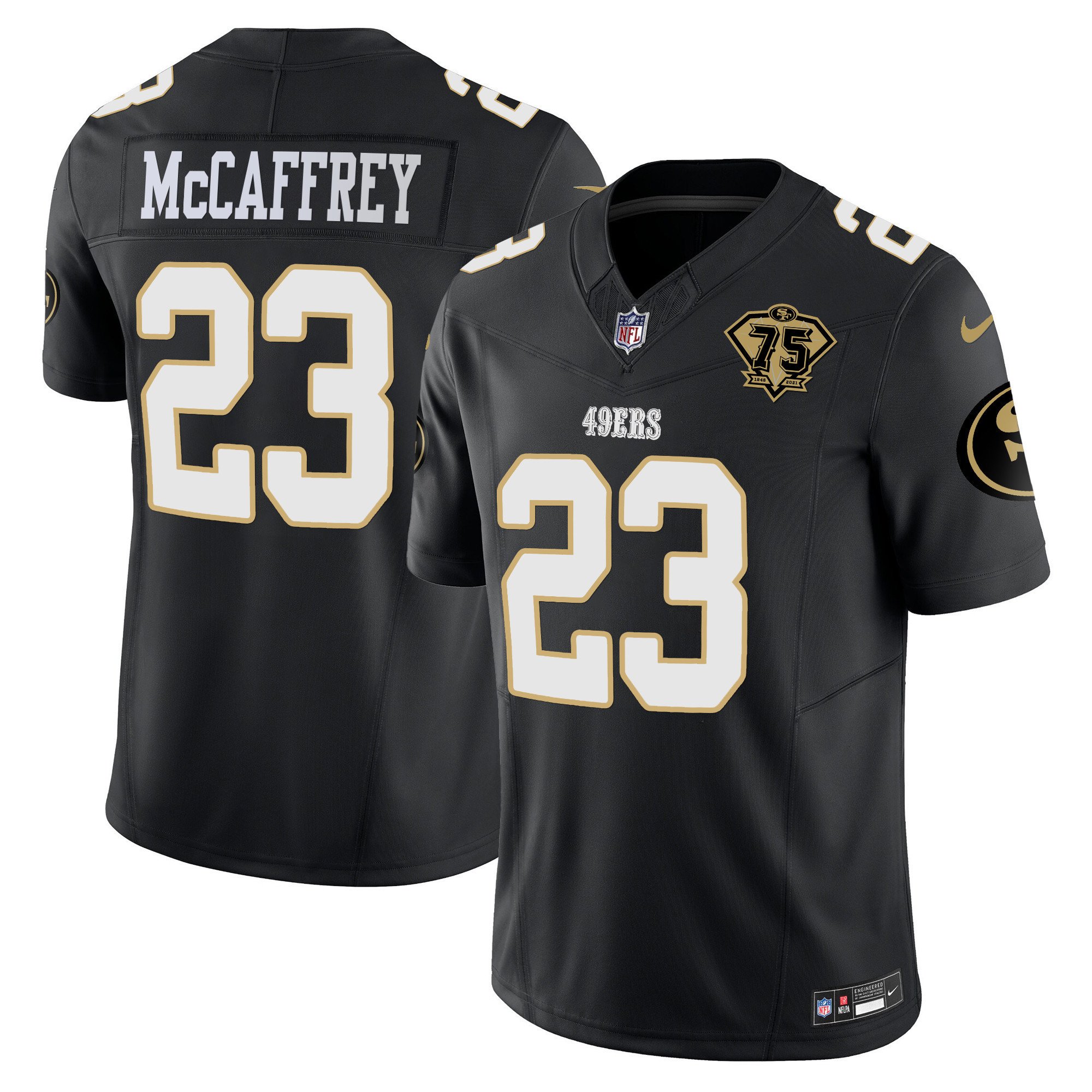 Men's Christian McCaffrey San Francisco 49ers Special Vapor Limited Black Jersey - All Stitched