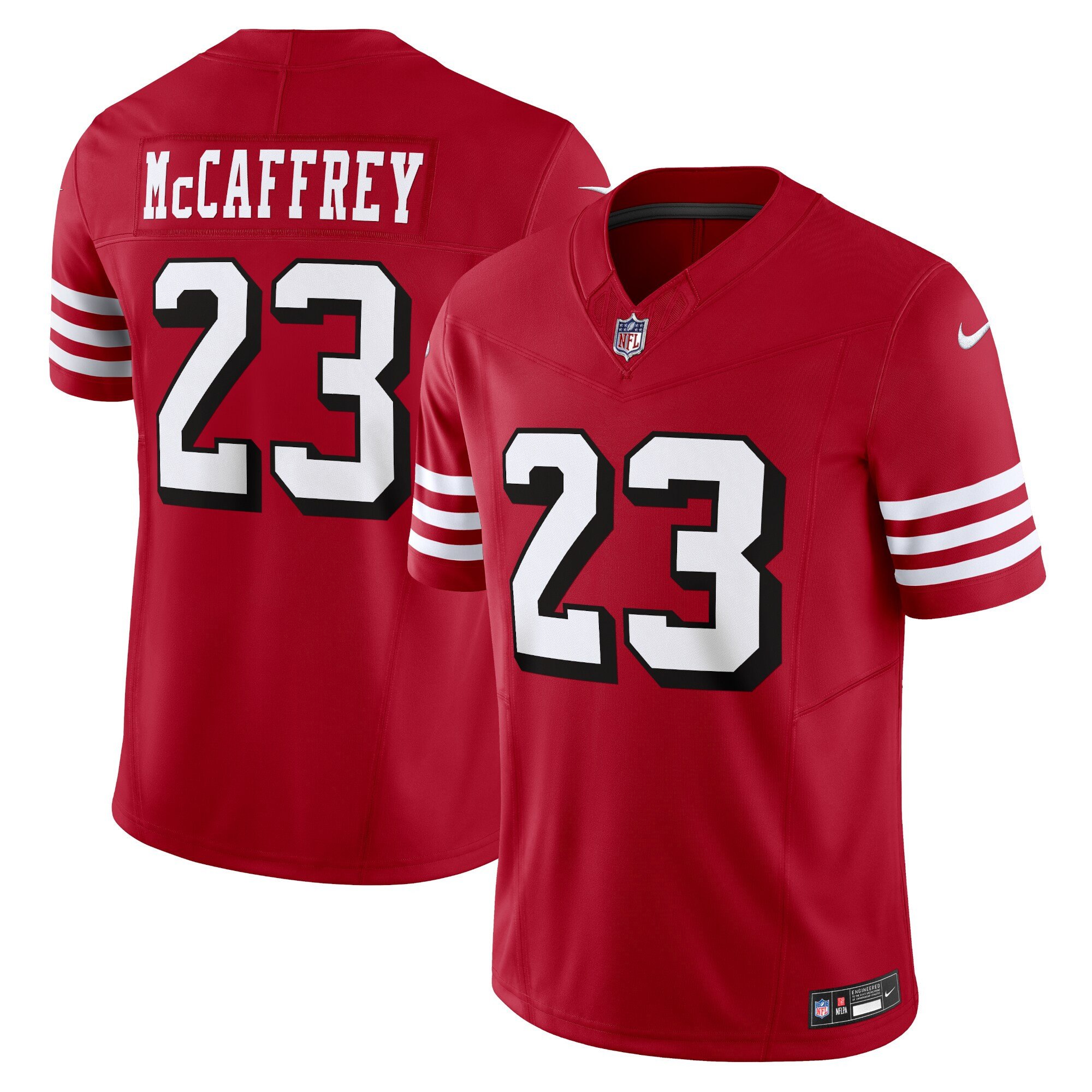 Men's Christian McCaffrey San Francisco 49ers Vapor F.U.S.E. Limited Scarlet Jersey - Scarlet - All Stitched