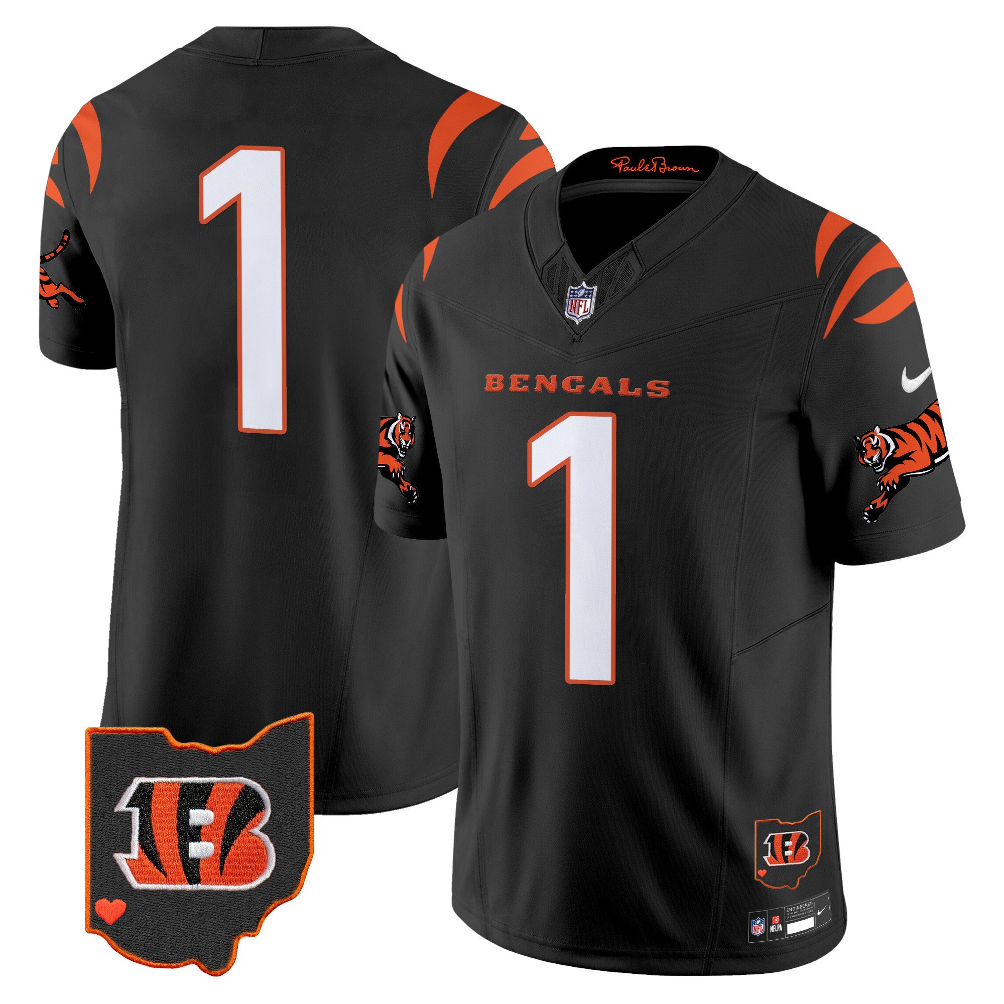 Men's Cincinnati Bengals 2024 Vapor Limited  Black Jersey - All Stitched